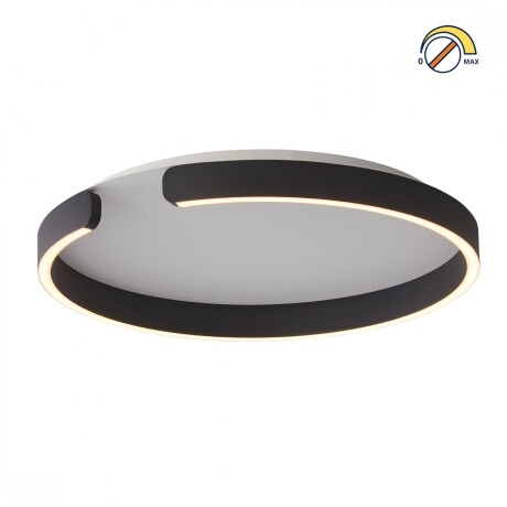 Plafón LED, Diseño anillo cortado, Dimerizable 40W 60CM NEGRO