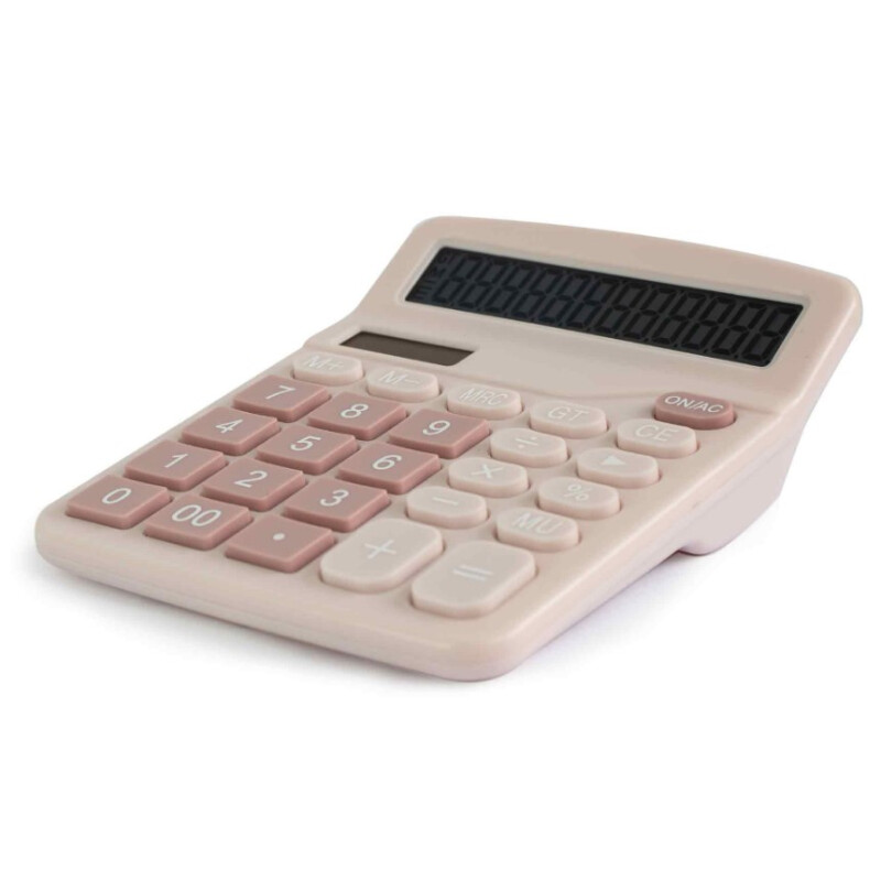 Calculadora de pantalla grande color rosa Calculadora de pantalla grande color rosa