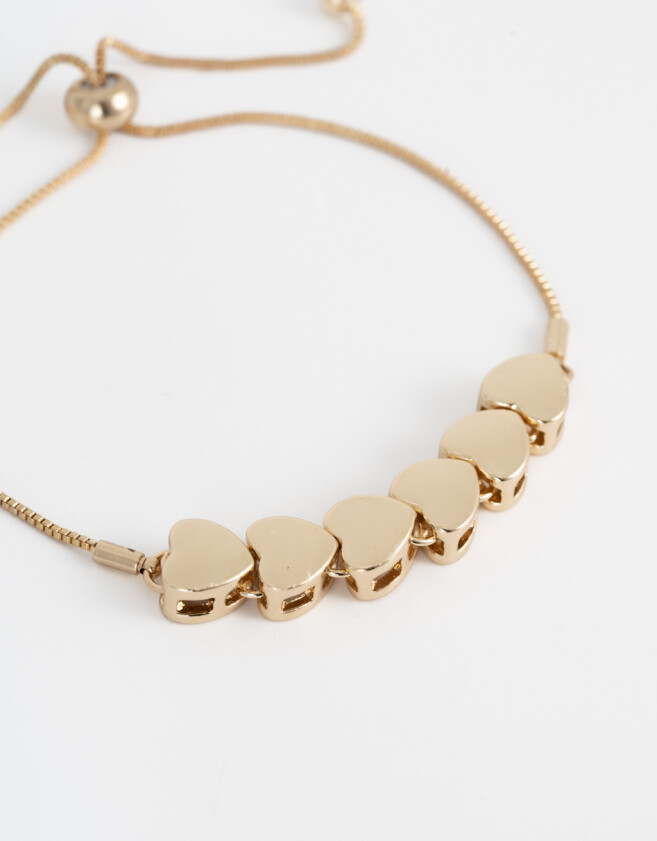 Pulseras Flexibles Con corazón Pulsera Flexible Con Corazón - Dorado
