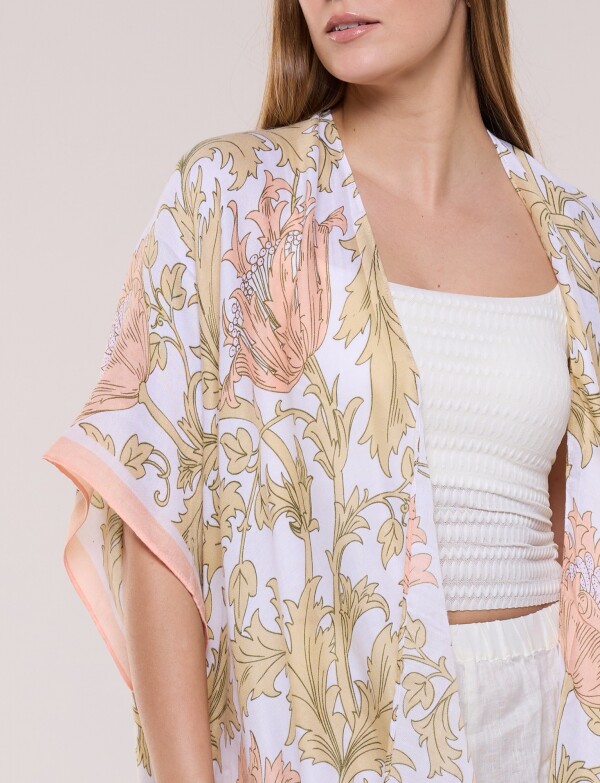 Kimono Flores MULTI/BEIGE