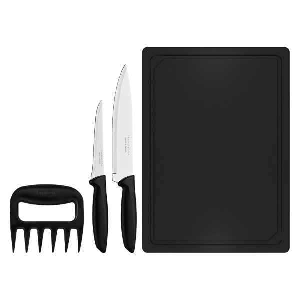 JUEGO4 PIEZAS PARA PARRILLA PLENUS (2 CUCHILLAS, GARRA MULTIUSO Y TABLA) 23498/076 JUEGO4 PIEZAS PARA PARRILLA PLENUS (2 CUCHILLAS, GARRA MULTIUSO Y TABLA) 23498/076