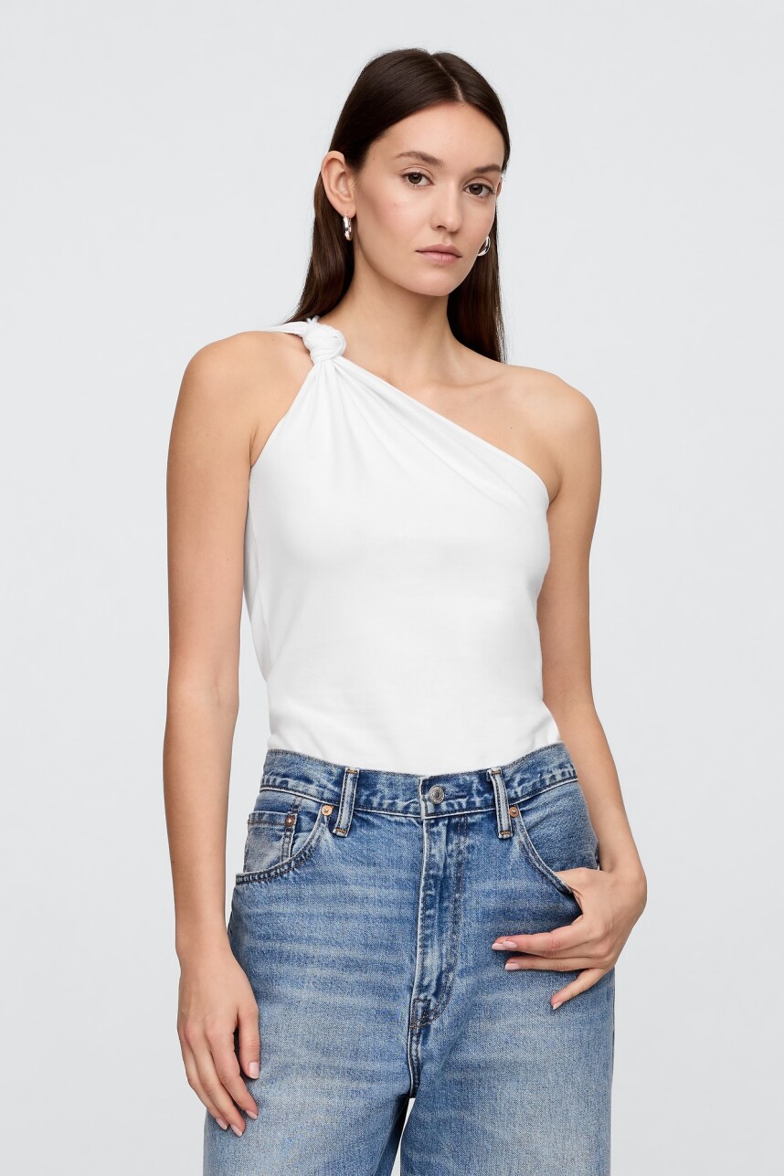 Musculosa Un Solo Hombromujer White V2 Global 2