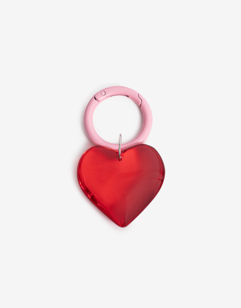 Llavero Acrilico Llavero Y Bag Charm Corazón - Combinacion Bicolor