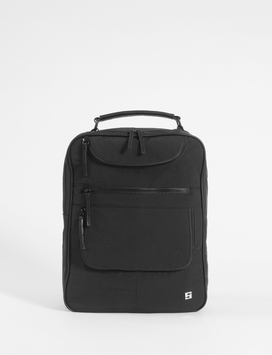 Mochila porta laptop cierres - negro 