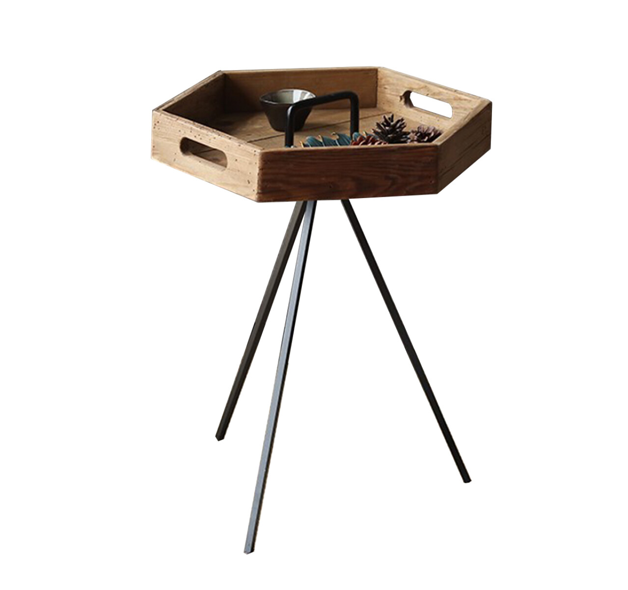 MESA RATONA DE CENTRO AUXILIAR - LÍNEA RÚSTICA 