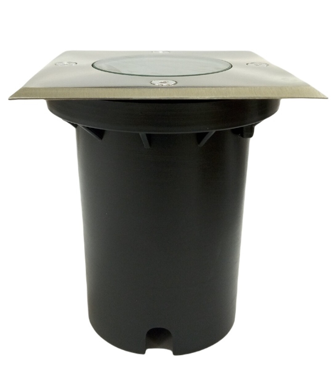 SPOT EMB GU10 CUADRADO ALUM E INOX GRIS 
