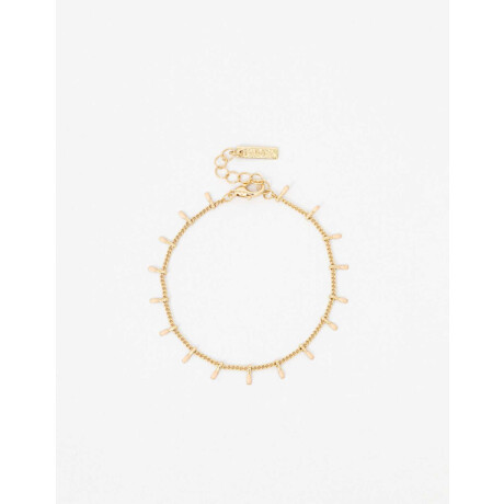 Pulsera Flexible Piezas Esmaltadas Dorado