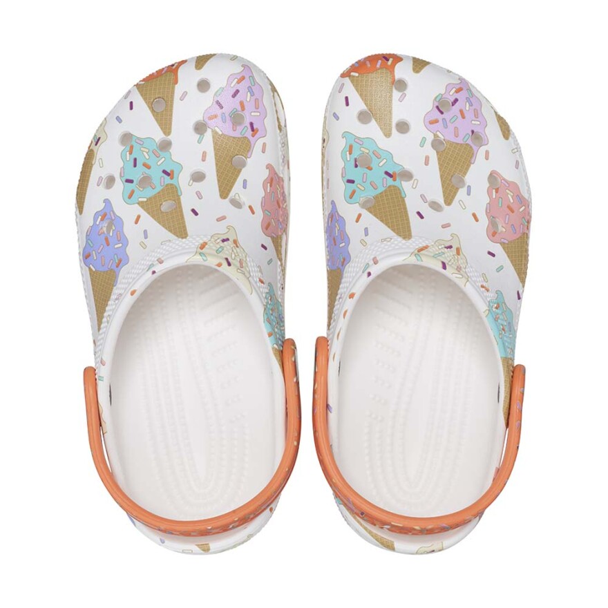 Classic Ice Cream Graphic Clog T - Niños White/multi