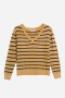 Sweater escote V rayas AZUL MARINO
