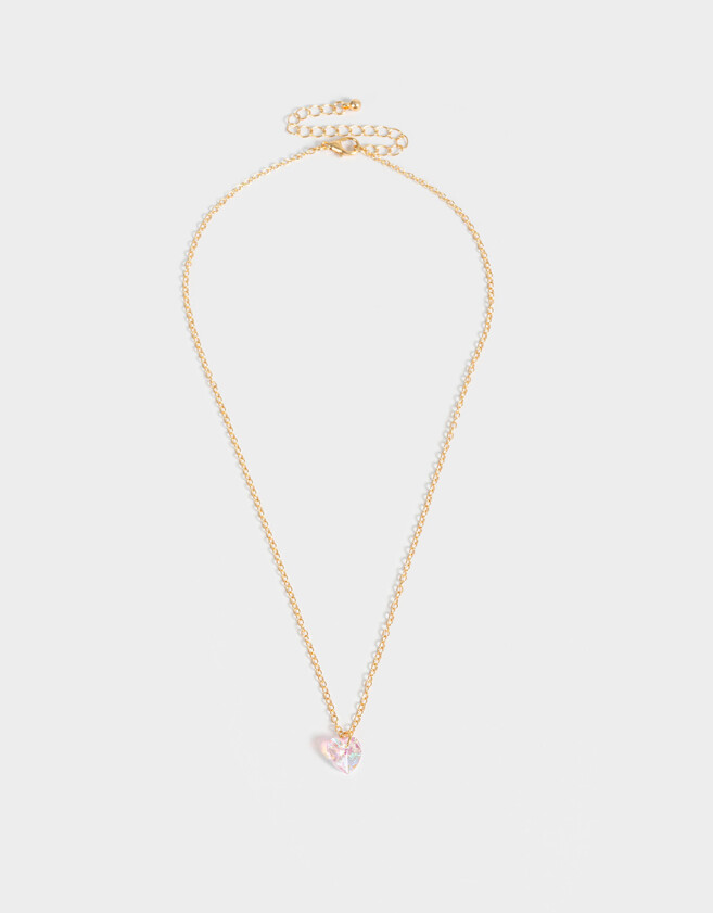 Cadena Corta con Dije Strass Corazón Cadena Con Dije De Corazón - Dorado