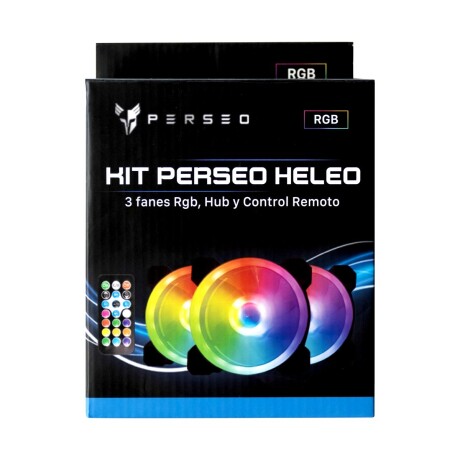 Kit Perseo Heleo 3 Fanes Argb,hub y Control Remoto 001