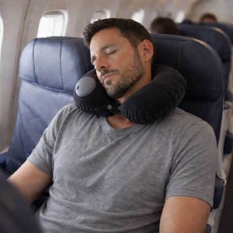 Almohada de viaje inflable Negro