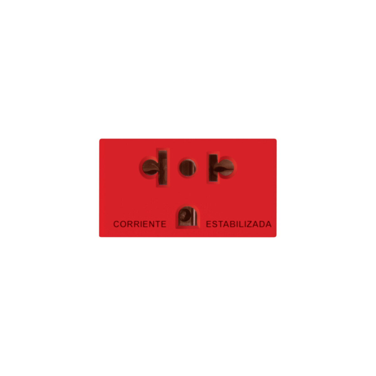 Mód. tomacorriente universal c/ 2 tierras rojo-Ave - ELE01057 