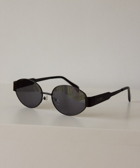 METAL ROUND SUNNIES BLACK/BLACK