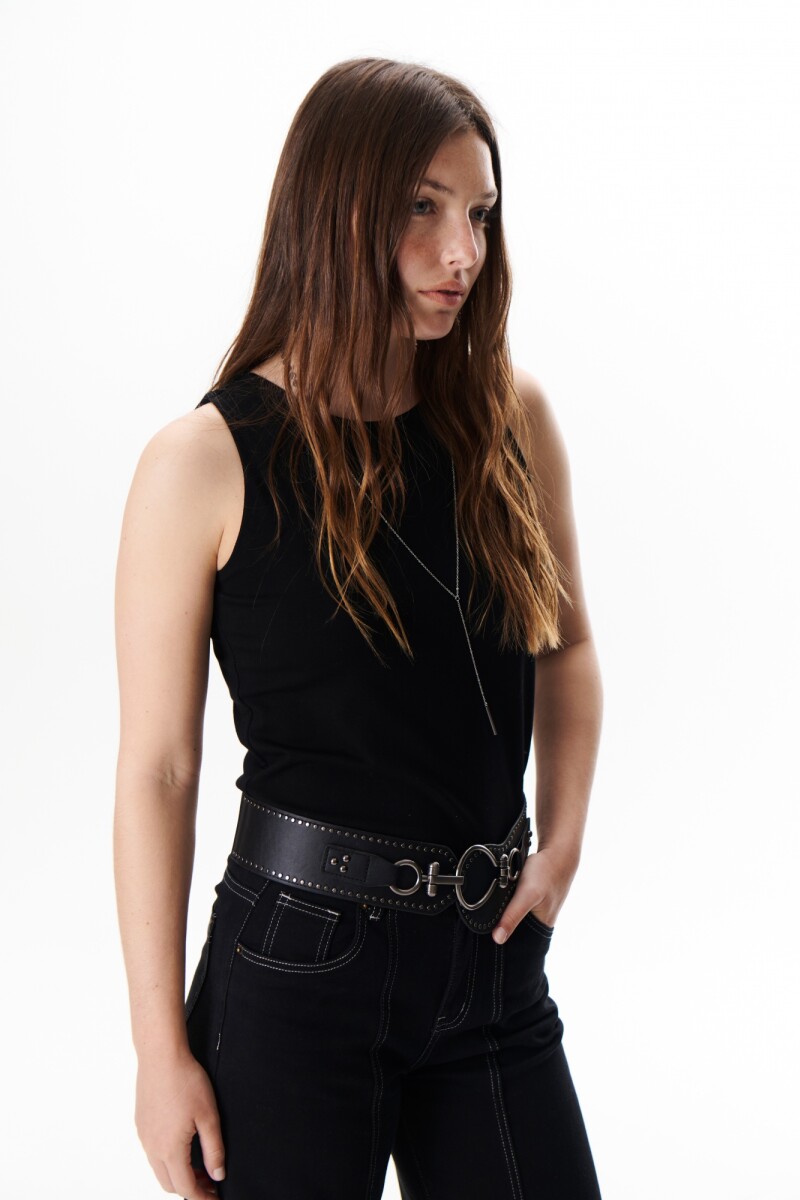 MUSCULOSA DOBLE NEGRO