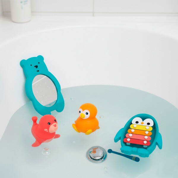 Juguetes De Ducha Infantil Set De Baño Para Niños C/Xilofón Color Verde