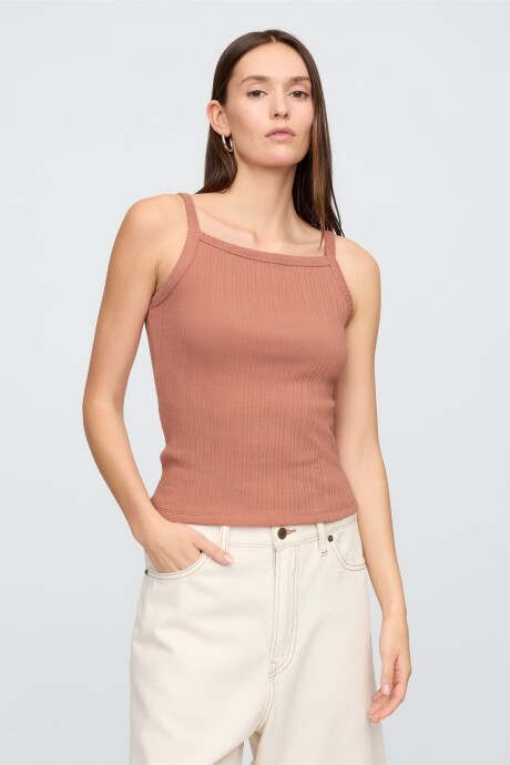 Musculosa Cuello Cuadrado Mujer Faded Cedar
