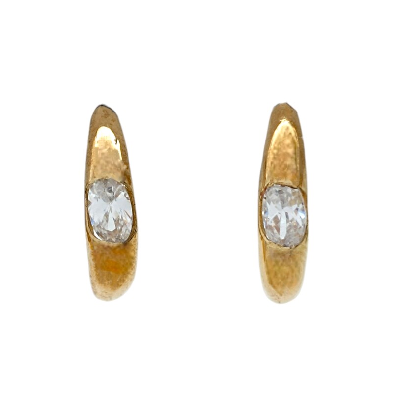 Caravanas oro bombe - Oro bajo - Zirconia- CA8018 conpiedra