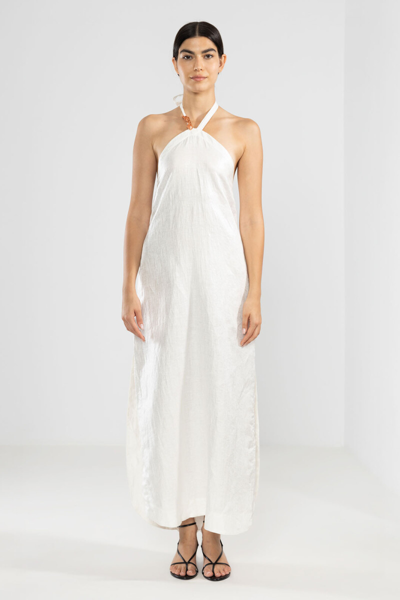 VALE HALTER DRESS Gold