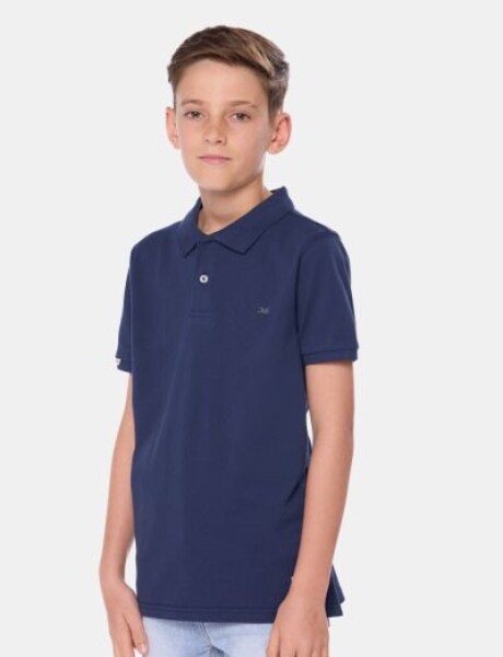 REMERA POLO DE ALGODÓN PIQUÉ Azul