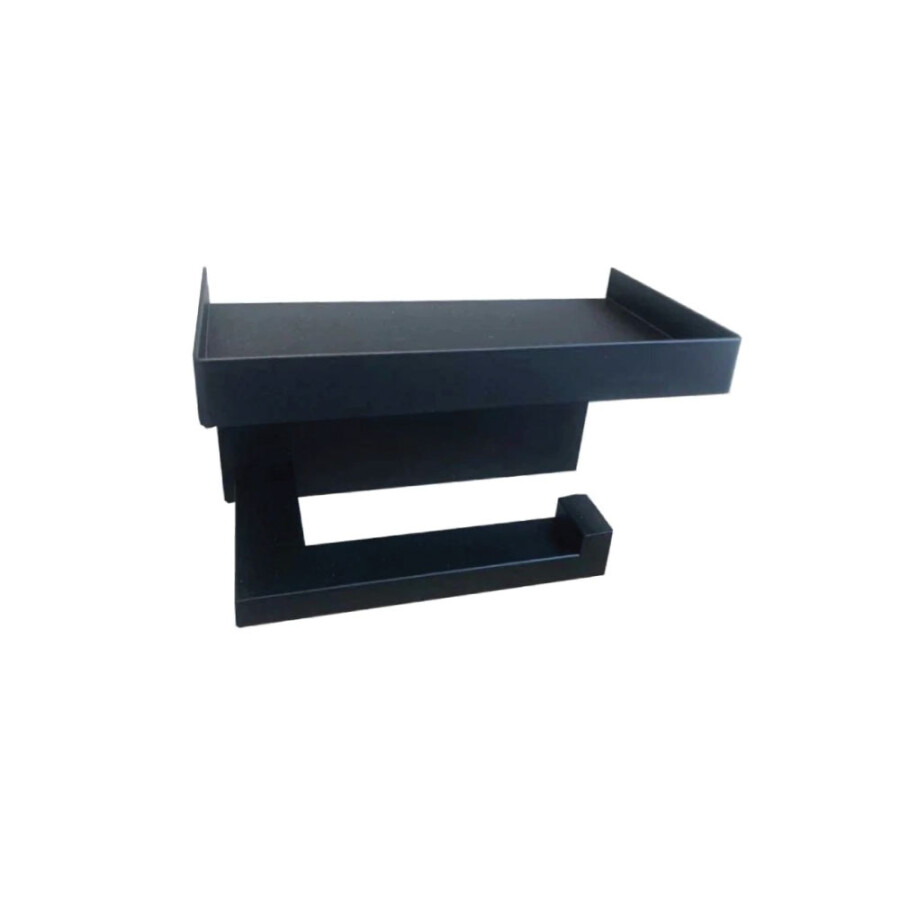 Portarollo Negro Simple con Repisa Zoe Portarollo Negro Simple con Repisa Zoe