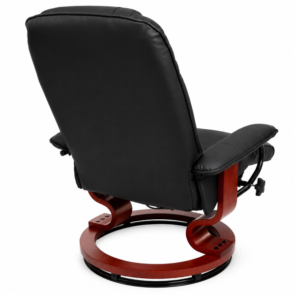 Sillón Ejecutivo Masaje Calefacción Apoyapies Cuerina NEGRO