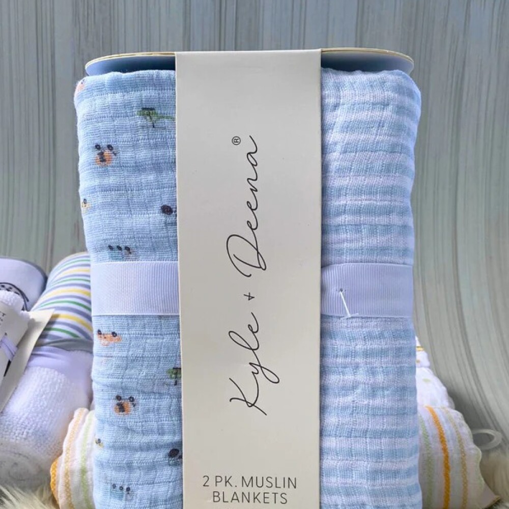Set x2 sabanas muselina celeste