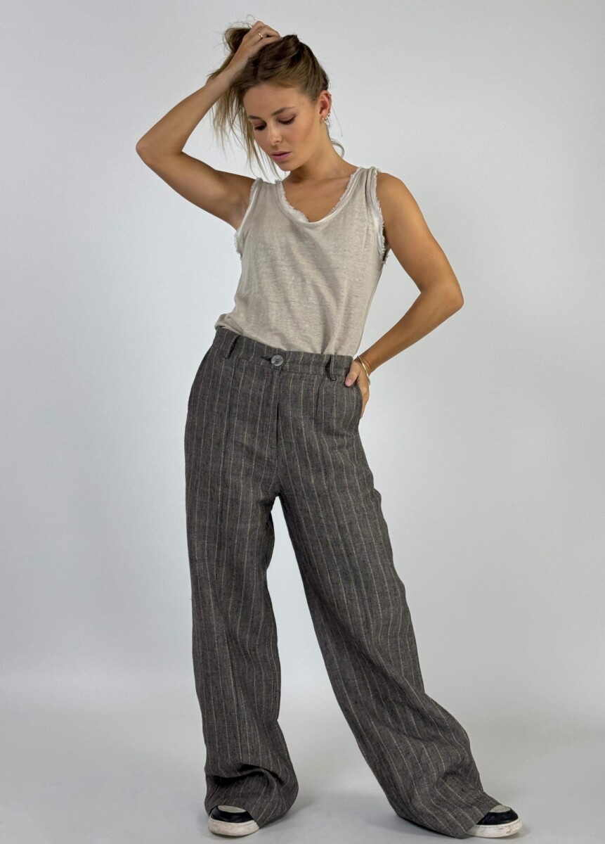 PANTALON BEGONIA - GRIS Y TOSTADO 