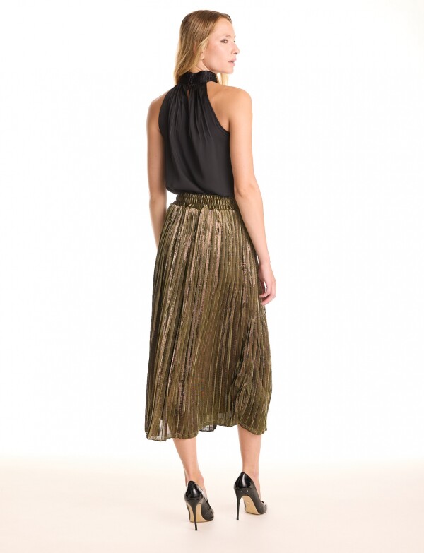 Falda Plisada DORADO