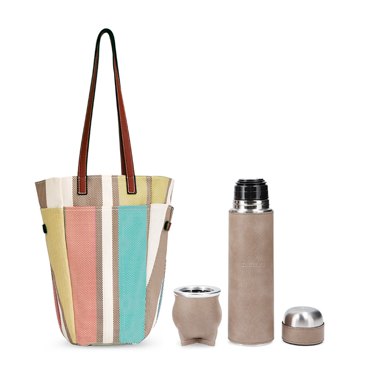 KIT MATERO VOLTOK - DURAZNO AQUA Y CRUDO C/TOSTADO 