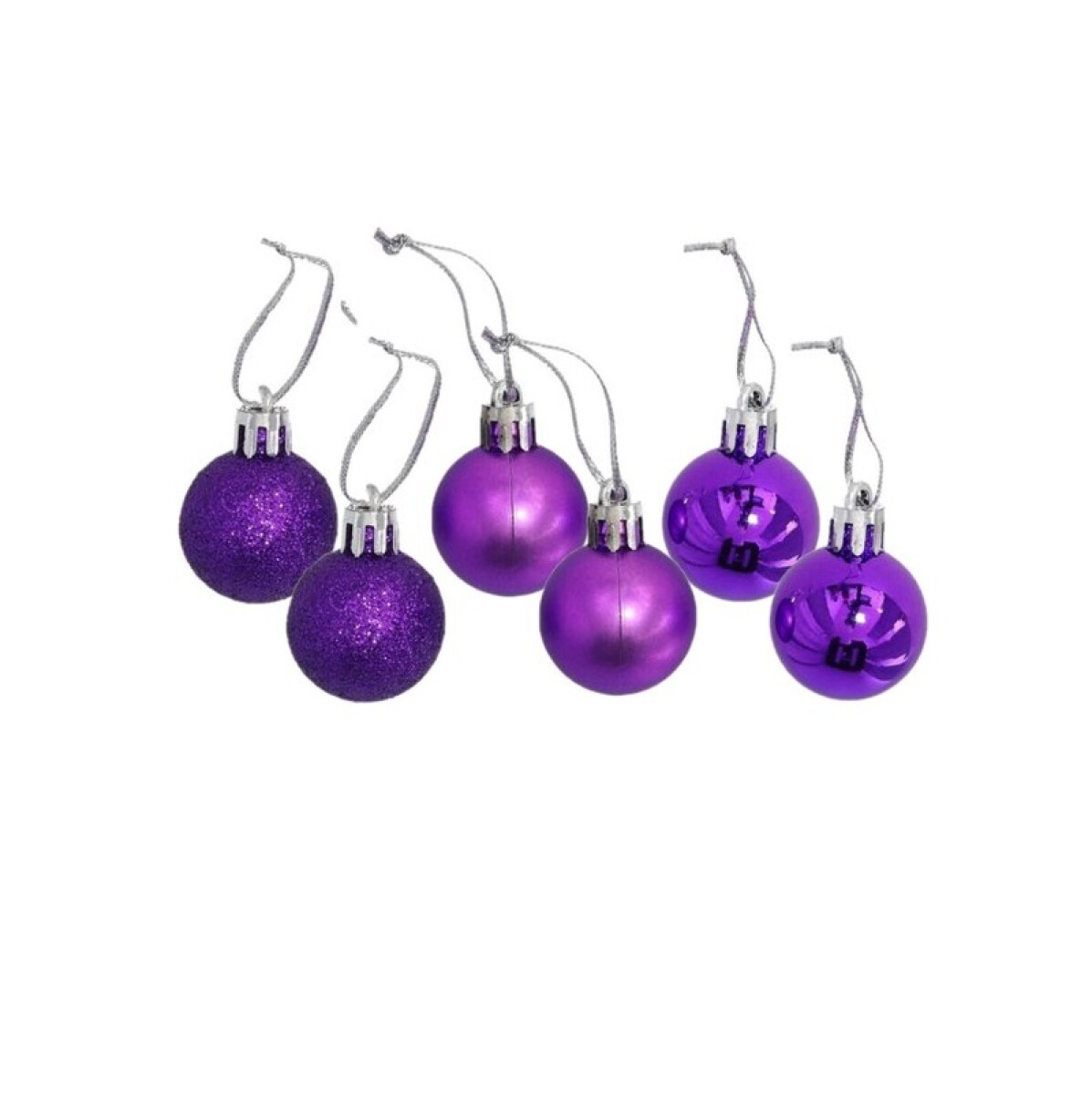 Esferas Navideñas Púrpura 3 cm – Caja x8 