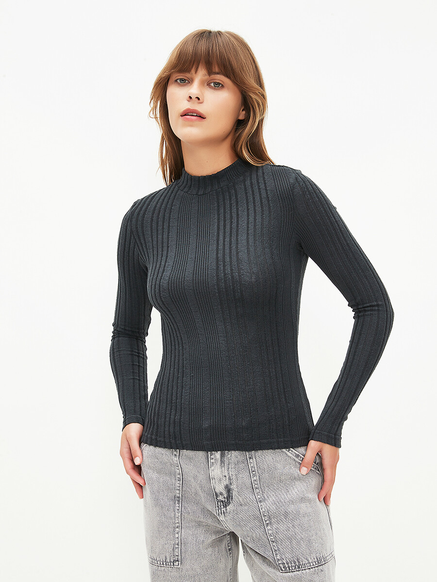 POLERA BROLLA - GRIS OSCURO 
