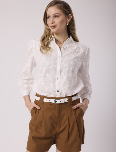 Short lino sastrero tostado