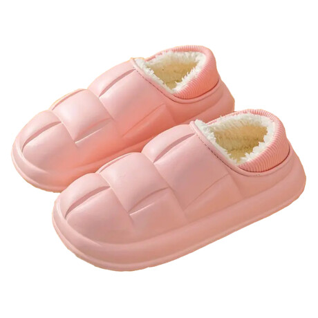 Pantufla Gomón Antideslizante Invierno Unisex Rosa