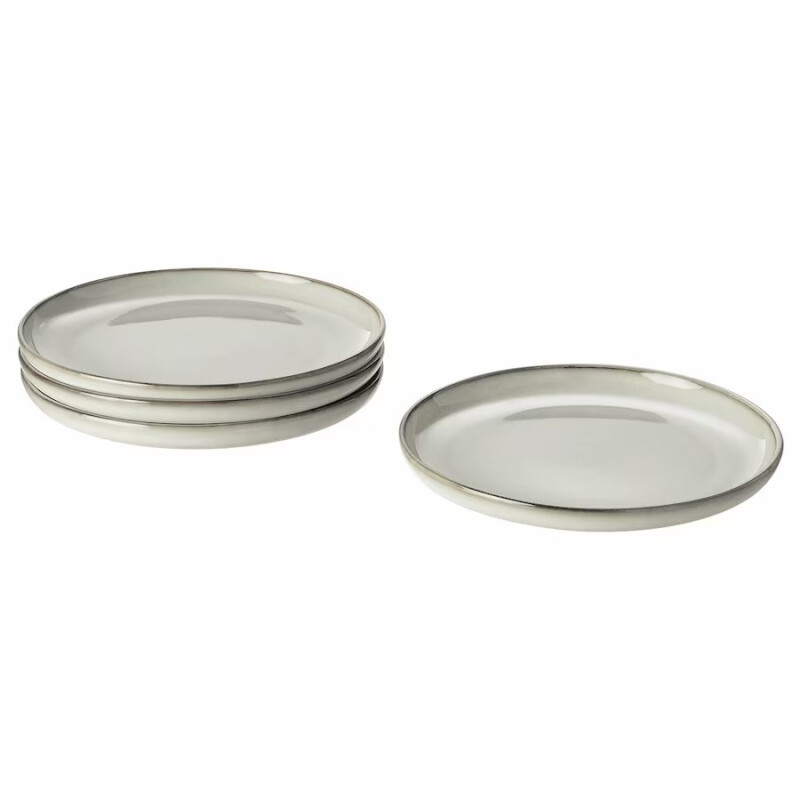 Plato de Cerámica Organic Set 6 Unidades - Gris Plato de Cerámica Organic Set 6 Unidades - Gris