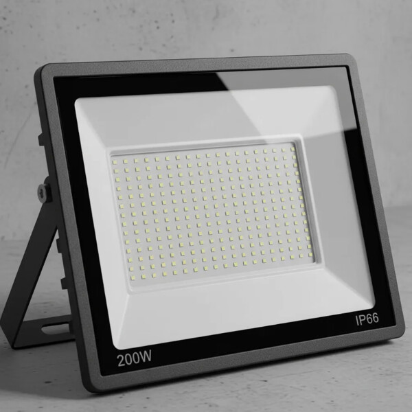 Luz Led Foco 200w Reflector Bajo Consumo Blanco Frío Negro Luz Led Foco 200w Reflector Bajo Consumo Blanco Frío Negro