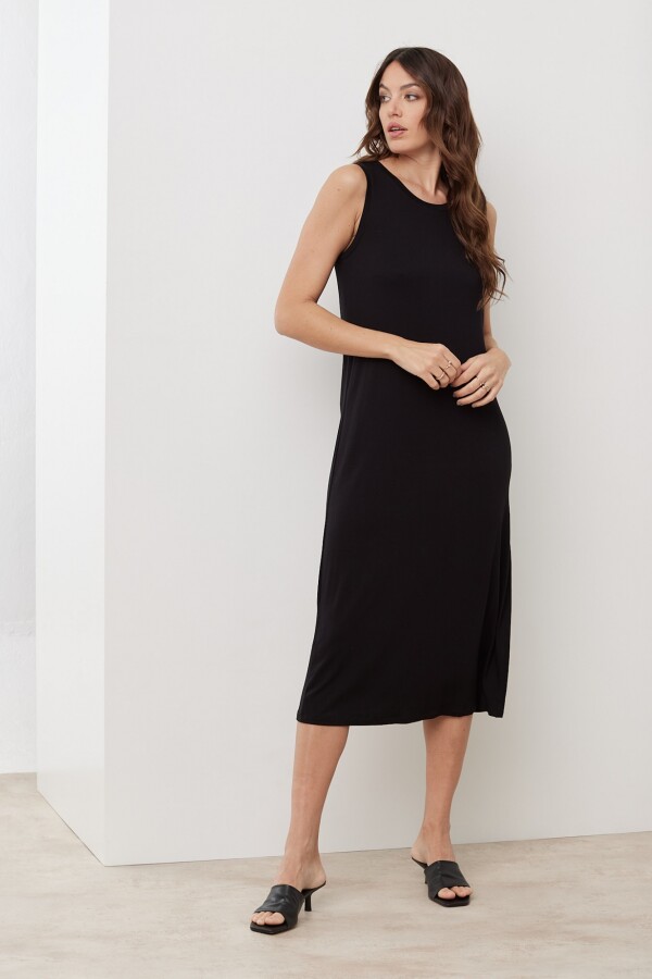 Vestido Maxi Modal NEGRO