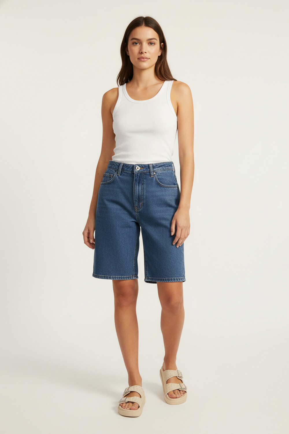 Short Sereia Azul Medio