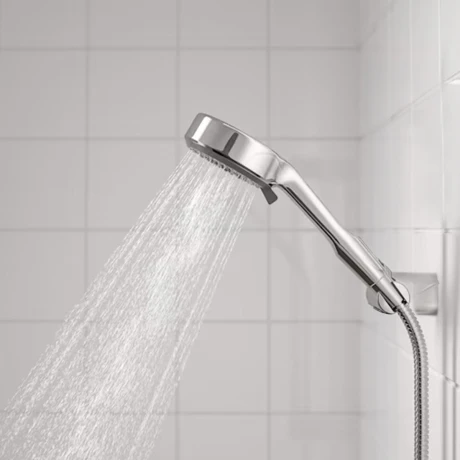 Ducha Exterior de Bronce Con Volante Palito Con Telefono, Flexible Y Soporte 000