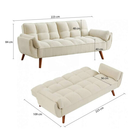Sillon Cama 3 Cuerpos Retractil Frida Gris