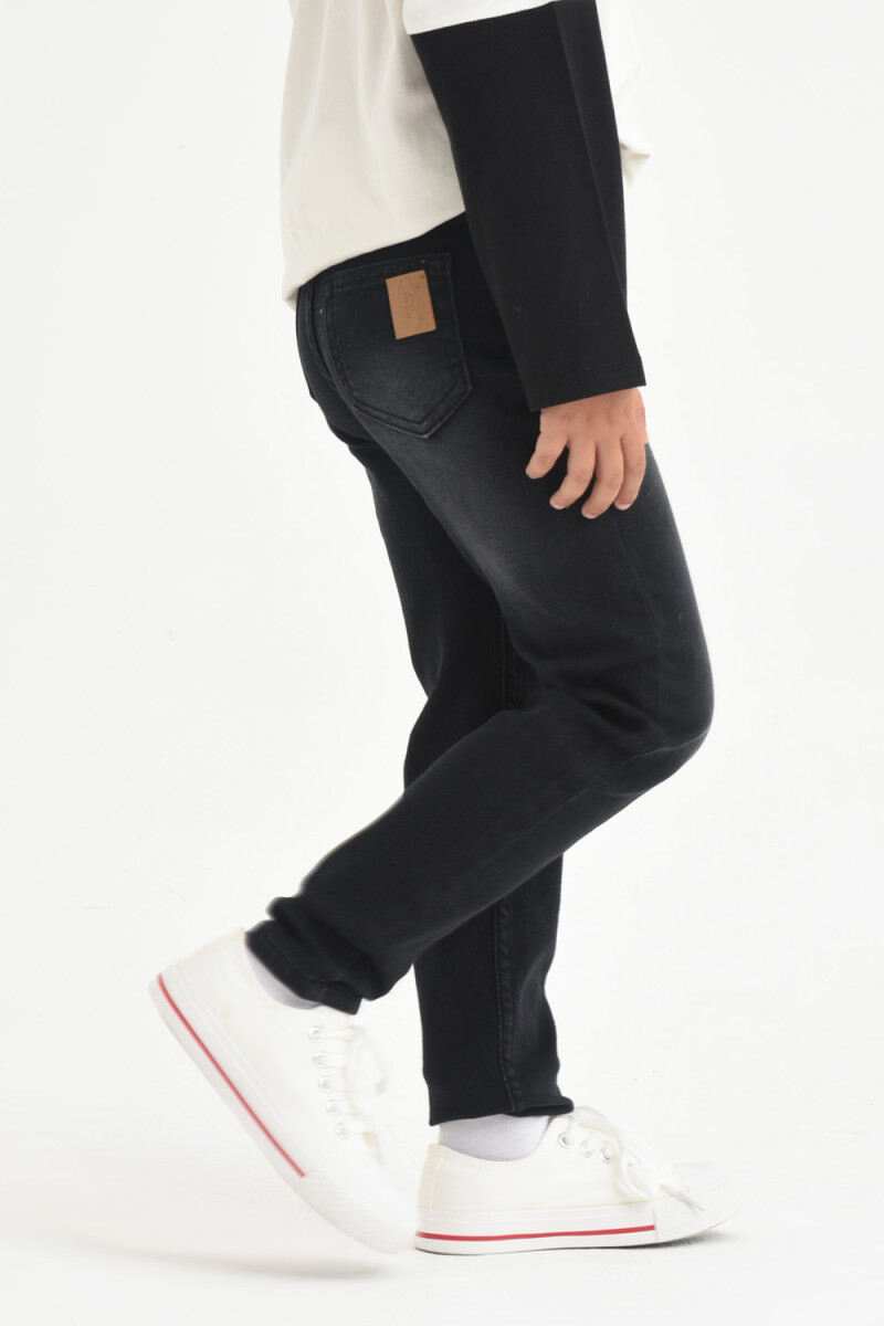 Pantalón de jean lavado Negro