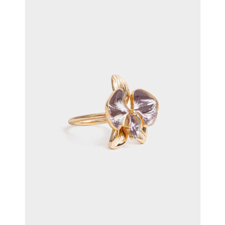 Anillos Medianos y Grandes Flores Dorado