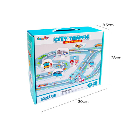 Puzzle Pista De Autos Rompecabezas 47 Pcs + Vehículo Ciudad