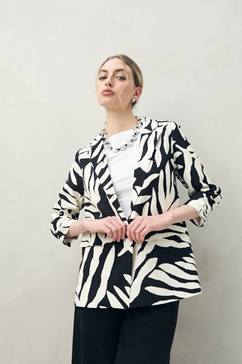 BLAZER IRENE Negro/Crudo