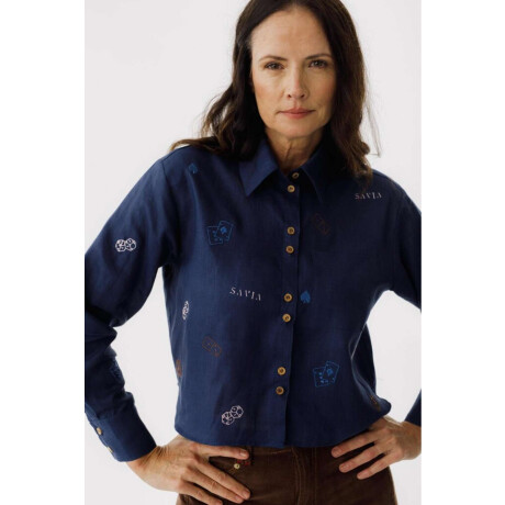 Camisa Azar Detail Azul