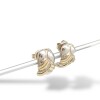 Caravanas Medio aro Vintage-Plata y oro-Sin piedra-CA5090 sinpiedra