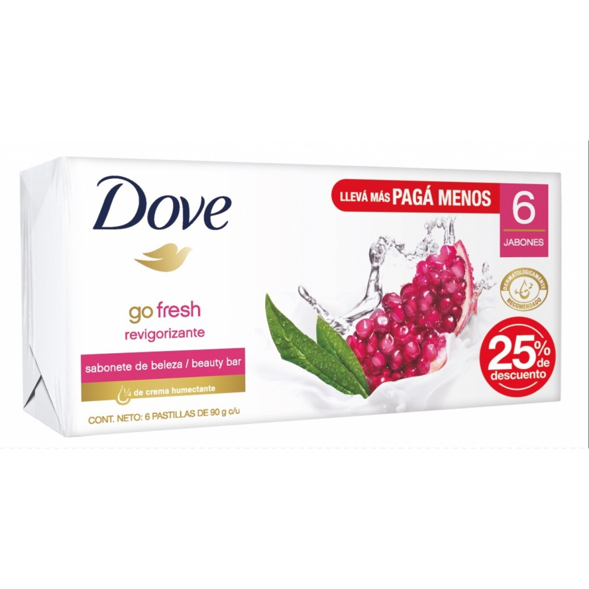 Dove Jabón Granada 6 Unidades 90G 