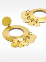 Pendientes Largos Redondos dorado