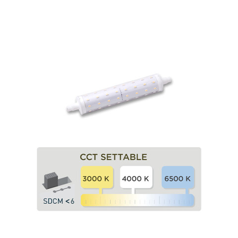 Lámpara LED R7S 11W 3 tonalidades 1100Lm 189mm FL0812