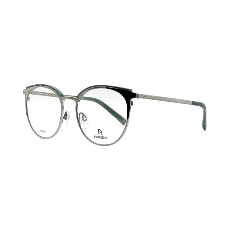 Rodenstock Cat Eye Redondo detalle Verde Rodenstock Cat Eye Redondo detalle Verde